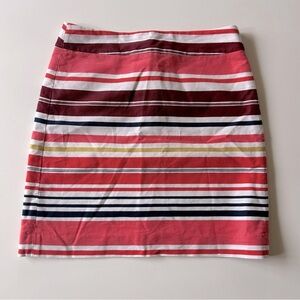 Loft Petite Striped Mini Skirt size 0